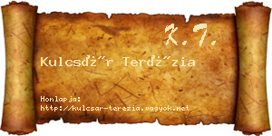 Kulcsár Terézia névjegykártya