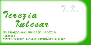 terezia kulcsar business card